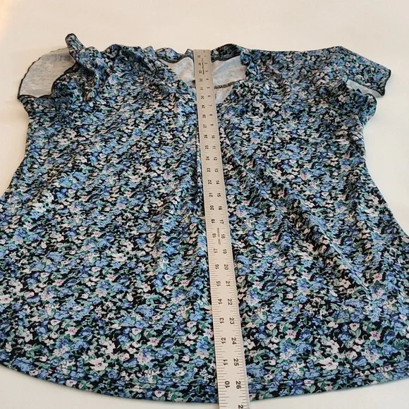 Bundle of 2 Cotton Knit T Shirts Size L Spring Summer Casual Floral Comfy Flowy - Picture 9 of 12